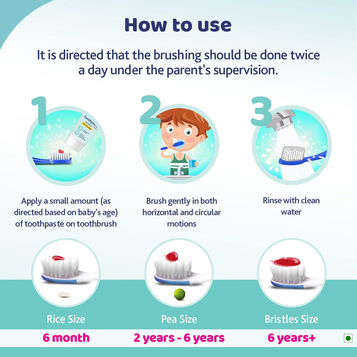 4x Chicco Toothpaste, Strawberry Flavour for 1Y to 6Y Baby, Fluoride-Free, Preservative-Free,Cavity Protection (50g each) - Pack of 4
