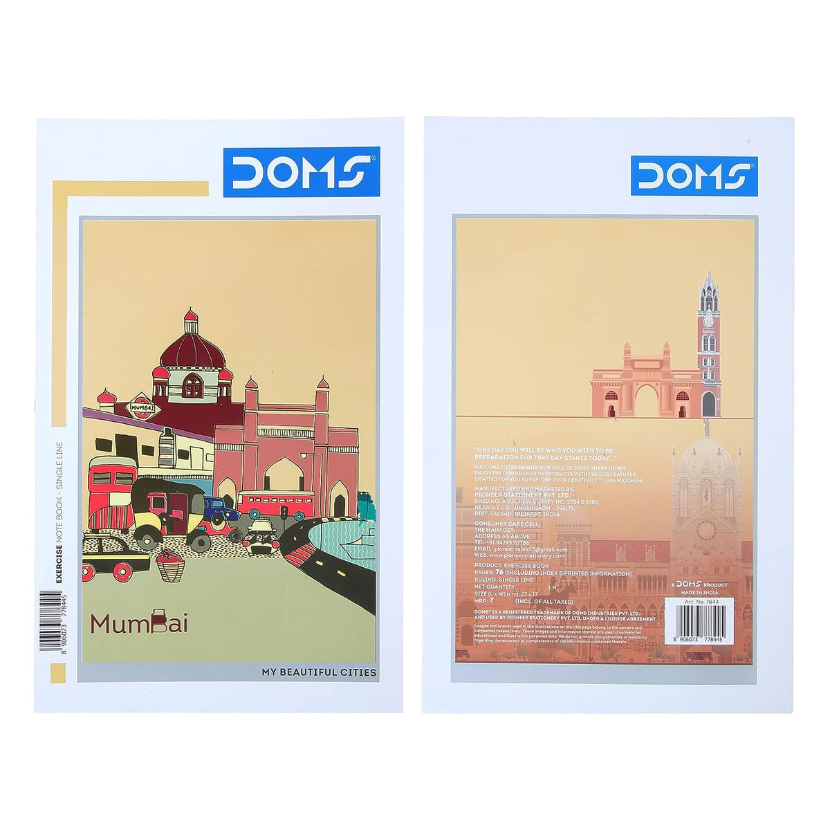 Doms My Beautiful Cities Series Notebook - Single Line