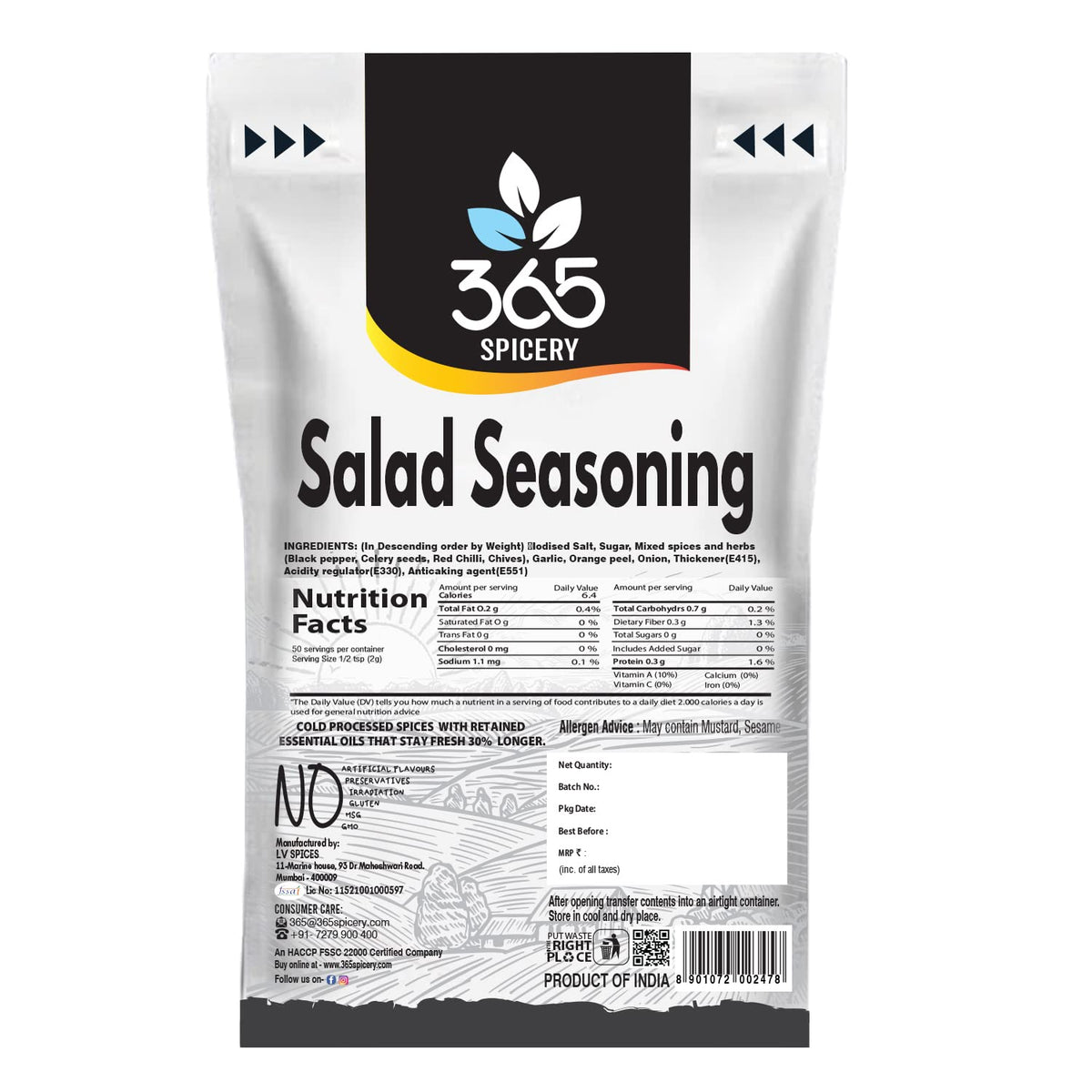 365 SPICERY Salad Seasoning - 500 gm