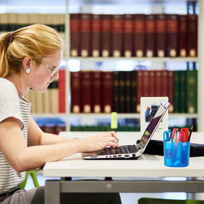 Oddy Multipurpose Office & Home Stationery Holder |Pack of 2| Stationery Organizer Pen Holder Pencil Holder Stationery Holder - Transparent Black