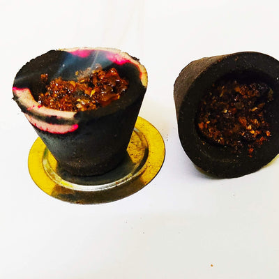 Aviraj (24 Cups) Natural Loban Dhoop Cup for Pooja I Hawan Cup Sambrani Natural Herbs Added Dhup Cups