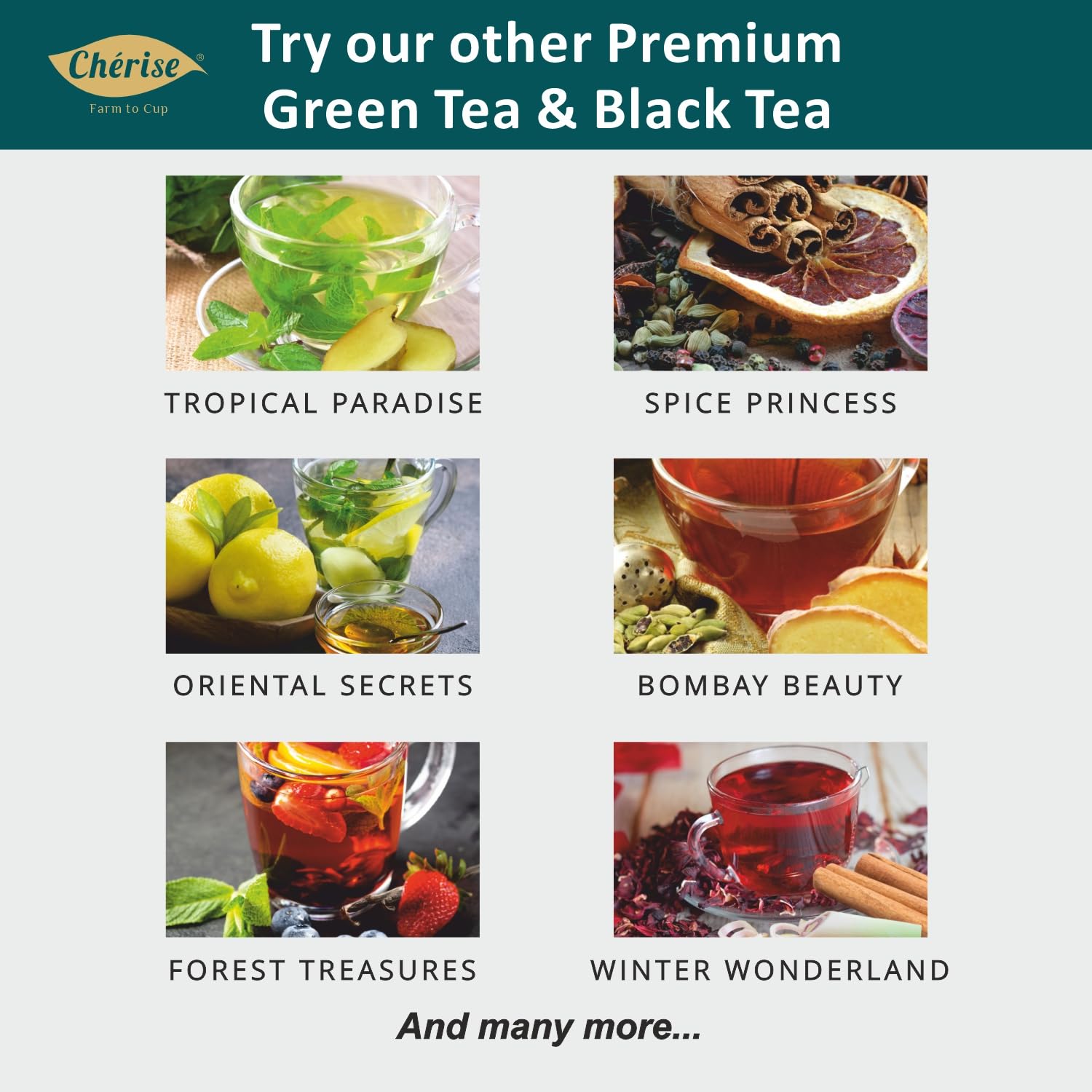 Cherise Specialiteas Summery Fiesta Cardamom Lavender Herbal Green Tea (2 g x 25 Pyramid Tea Bags)