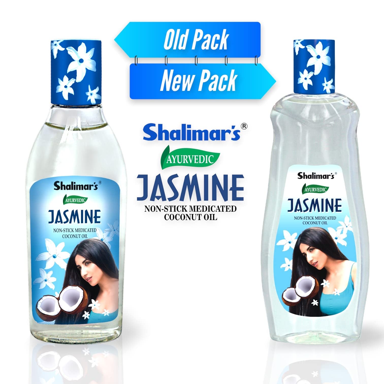 SHALIMARS Ayurvedic Jasmine Non Stick Medicated Coconut Oil, 100ml (Pack Of 6)