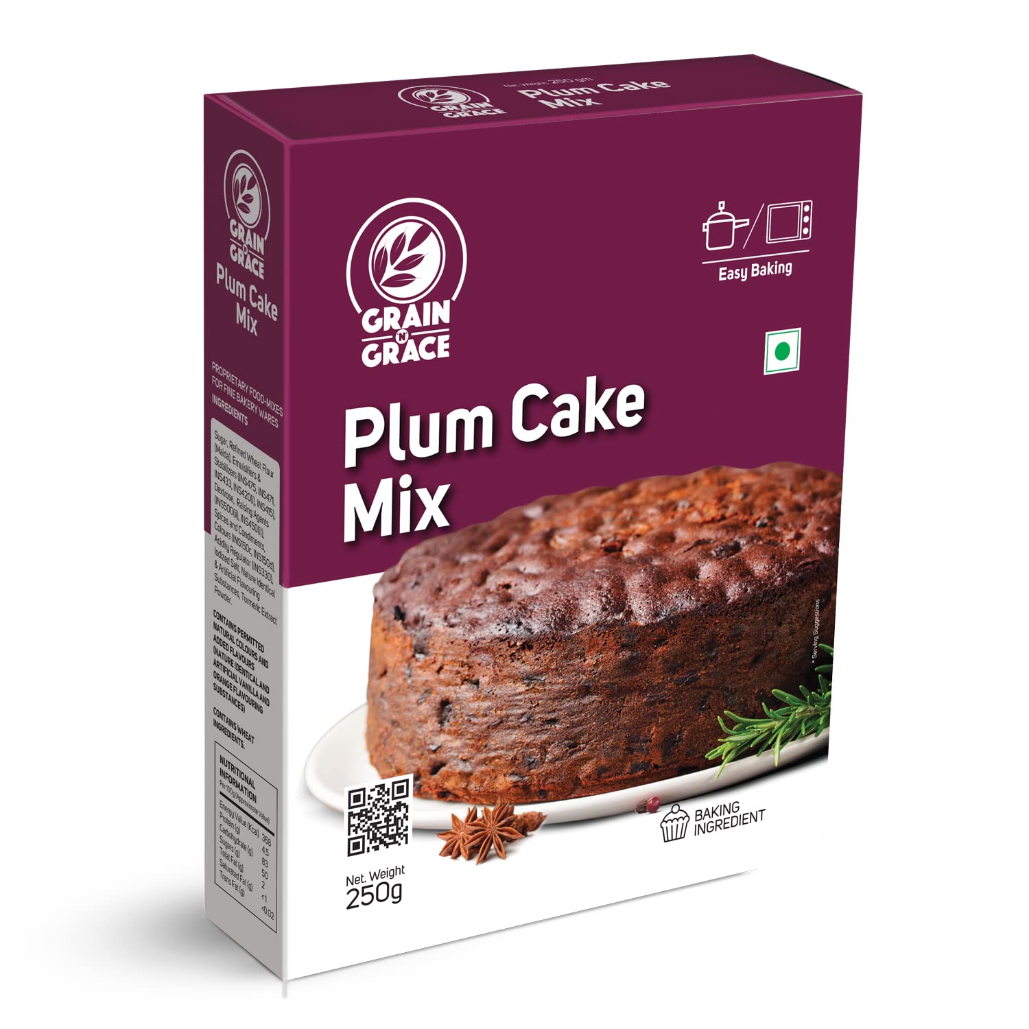 Grain n Grace Plum Cake Mix (250g)