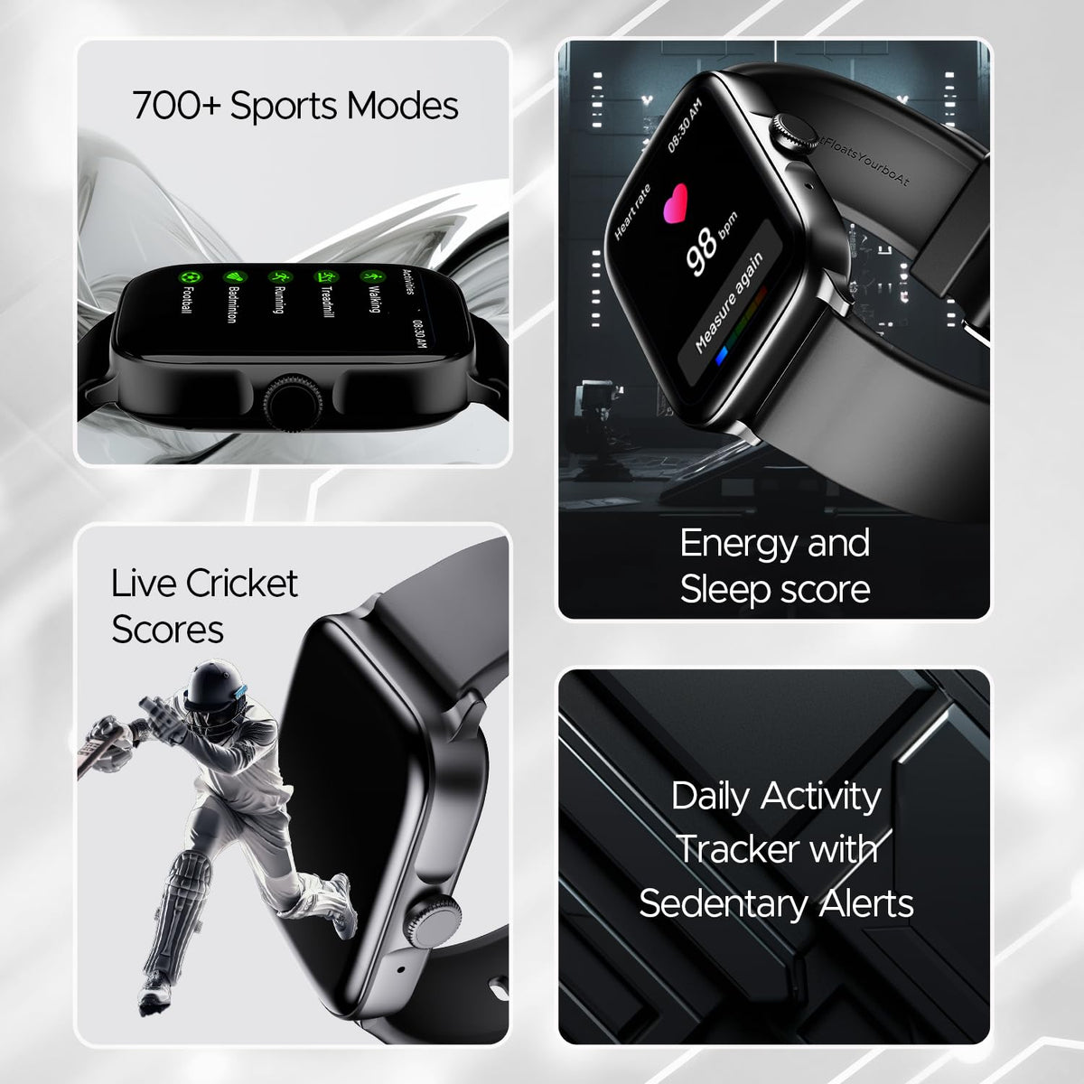 boAt Ultima Call Smart Watch with 1.83" HD Display,Advanced BT Calling,DIY Watch Face Studio, Coins,700+Active Modes,10 Days Battery Life,HR&SpO2 Monitor,Energy&Sleep Score(Active Black)