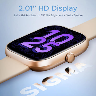 boAt Wave Sigma Smartwatch with 2.01" HD Display,Bluetooth Calling, Coins, DIY Watch Face Studio, 700+ Active Modes, HR&SpO2 Monitoring, Energy and Sleep Scores,IP67(Cherry Blossom)