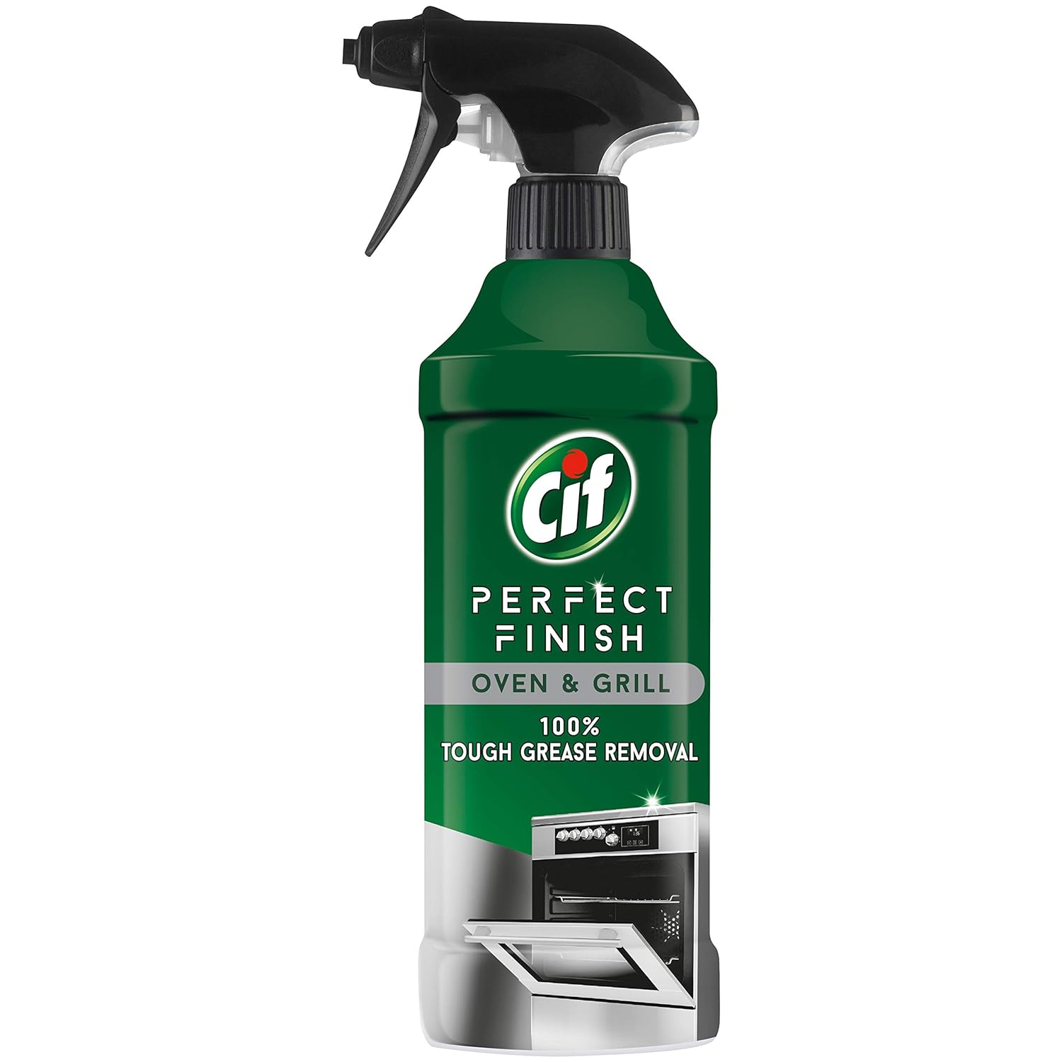Unilever CIF Perfect Finish Oven & Grill Cleaner Spray, 100% Tough Grease Removal, Suitable for Chimney, Gas Stove, 435ml