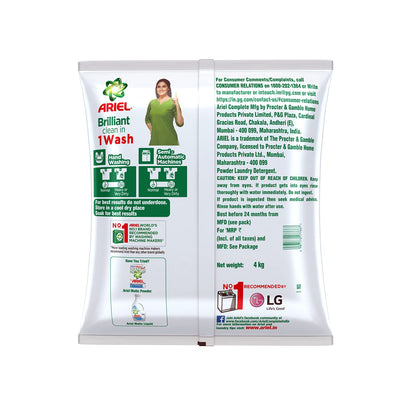 Ariel Complete Detergent Washing Powder- 4Kg Value Pack