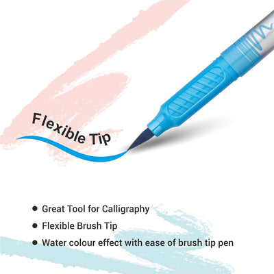 Flair Creative Brush Pens - Fine Tip - 12 Multicolour Shades