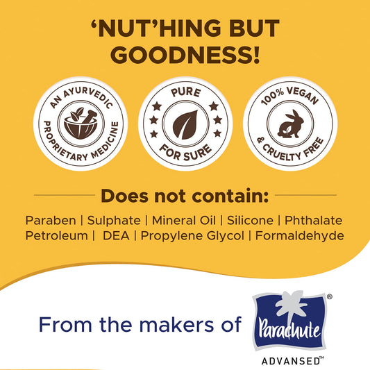 Coco Soul Hair Fall Control Ayurvedic Hair Oil with Bhringraj | Banyan Tree Roots | Hibiscus | Amla | Black Sesame & Methi - Makers of Parachute Advansed 95ml