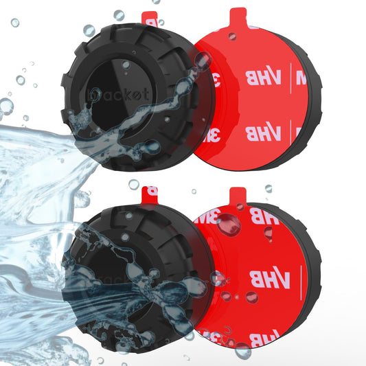 (2-Pack) Airtag Hard ABS Case, IPX8 Waterproof, Dust & Scratch Resistance, Rugged Strong & Sturdy AirTag case, Adhesive Stick-on Mount case (1N) & Magnetic Mount case (1N) [AirTag NOT Included]