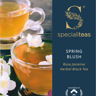 Cherise Specialiteas Spring Blush Rose Jasmine Herbal Black Tea (2 g x 25 Pyramid Tea Bags)