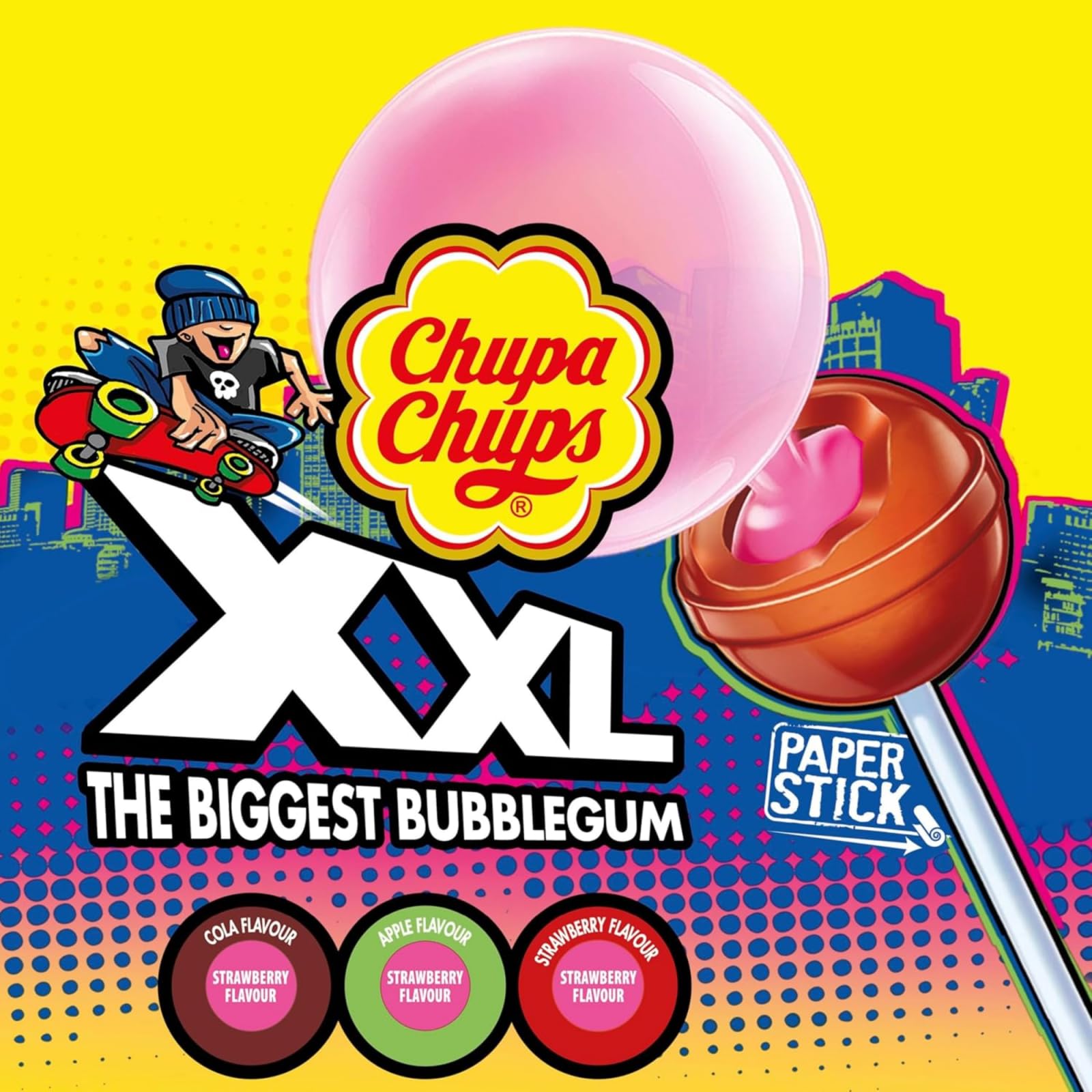 Chupa Chups XXL The Biggest Bubblegum 25 Lollipops (25 X 29g), 725g