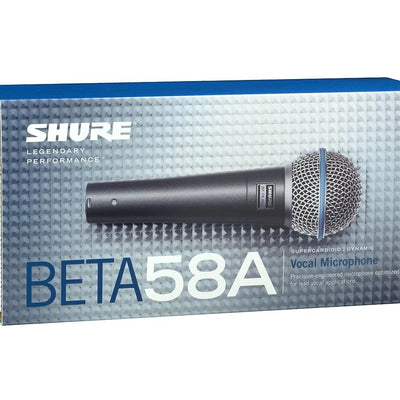 Shure BETA 58A Dynamic Vocal Microphone - Output supercardioid Dynamic Vocal Microphone