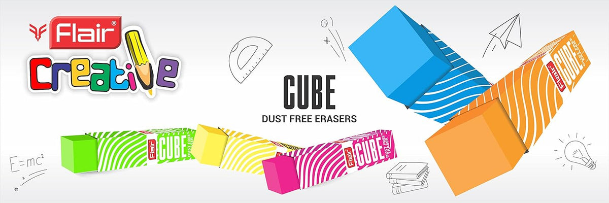Flair Creative Series Colouring Cube Eraser - Multicolour
