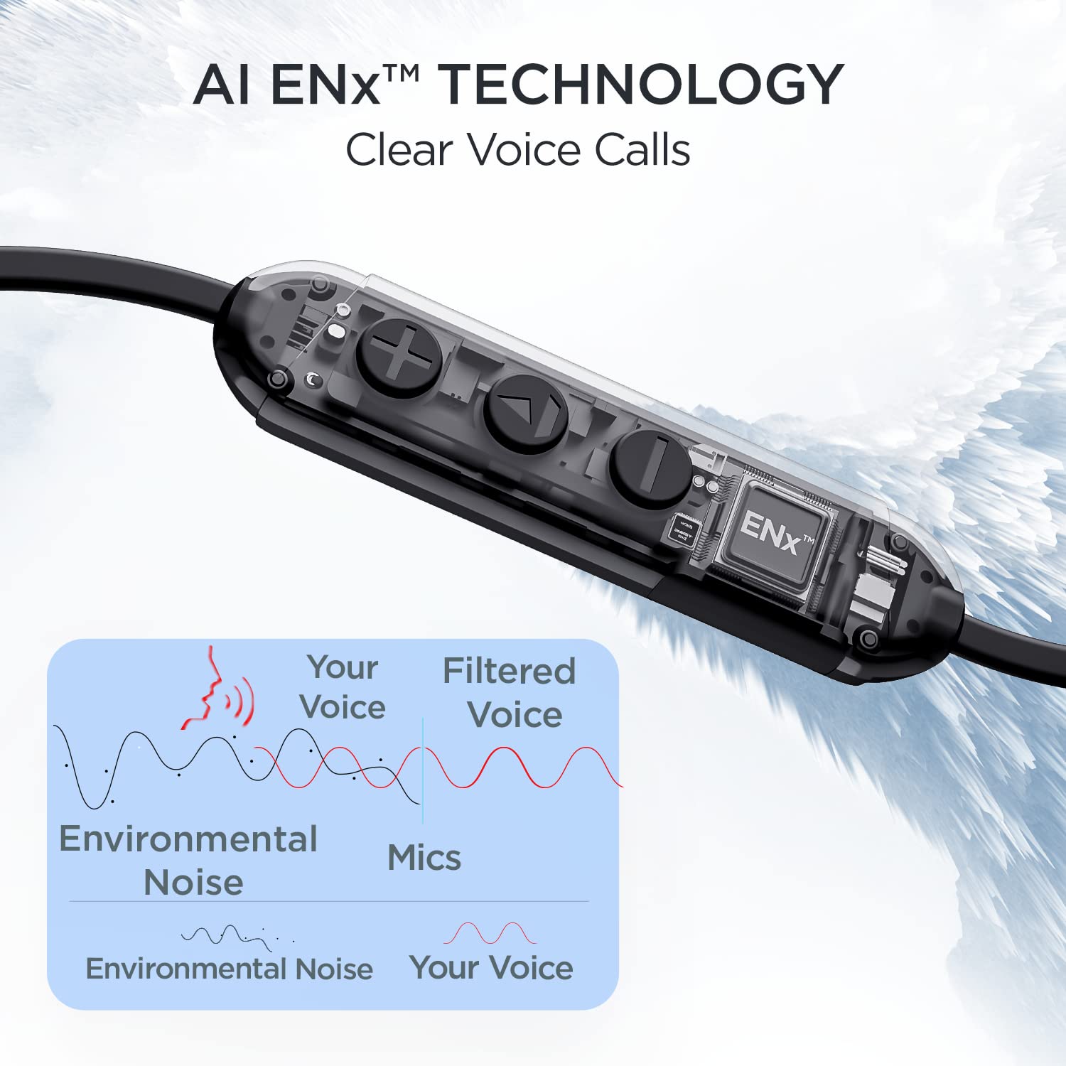 boAt Rockerz Trinity in Ear Earphones with 150H Playtime, Crystal Bionic Sound Powered by HiFi, Signature Sound, Beast™ Mode, ENx™ Tech, ASAP™ Charge,IPX5,Dual Pairing(Cosmic Black)