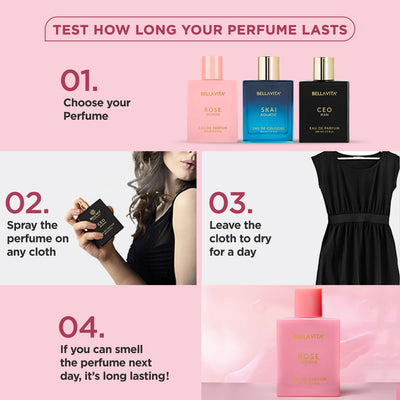 Bella Vita Luxury Rose Woman Eau De Parfum Perfume for Women with Black Currant, Vanilla, Jasmine|Floral & Sweet EDP Long Lasting Fragrance Scent 100 ML