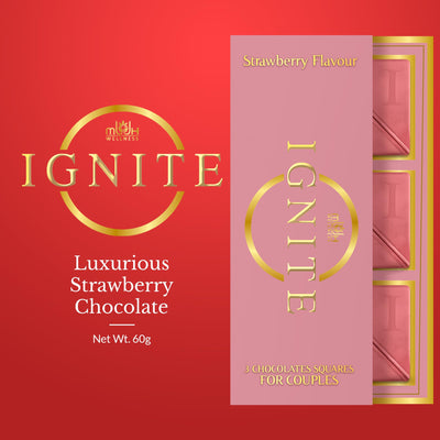 MBDH Wellness Ignite Chocolate Bars(1 Box) Luxurious Strawberry Flavour Chocolate For Uplifting Mood & Vitality Ideal For Men & Women,Vegetarian And Gluten-Free Delight,110 Grams
