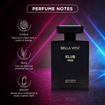 Bella Vita Luxury Men Best Of Liquid Perfumes Combo, Pack Of 3 Premium Long Lasting Edp Fragrance Aquatic Scents - G.O.A.T, B.L.U, Klub, 100 Ml Each