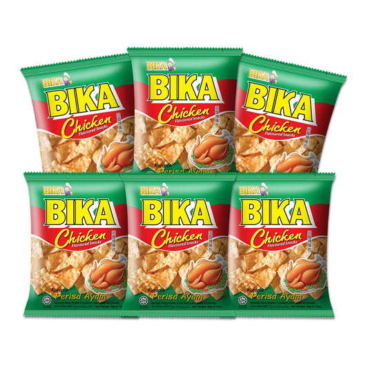 Bika Chicken Flavoured Snacks Cracker 60 g Pack of 6
