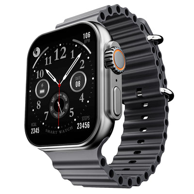 boAt Wave Elevate Pro Smart Watch w/ 1.96" AMOLED Display, BT Calling, Coins,Rugged Metal Body,Functional Crown,Always on Display,100+Sports Mode,Menstrual Tracking,HR & SpO2(Dark Grey)