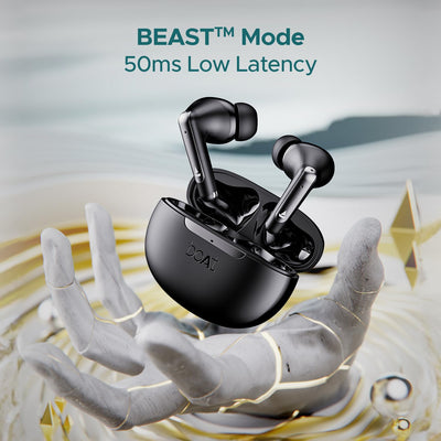 boAt Airdopes 141 ANC TWS in Ear Earbuds with 32 Db ANC, 42 Hrs Playback, 50Ms Low Latency Beast Mode, Iwp Tech,Quad Mics with Enx,ASAP Charge,USB Type-C Port & Ipx5(Gunmetal Black)