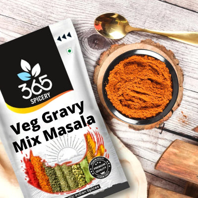 365 SPICERY Veg Gravy Mix Masala | Authentic Flavor for Indian & International Cuisines - 100 gm