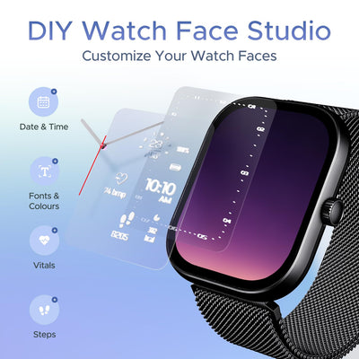 boAt Wave Sigma Smartwatch with 2.01" HD Display,Bluetooth Calling, Coins, DIY Watch Face Studio, 700+ Active Modes, HR&SpO2 Monitoring, Energy and Sleep Scores,IP67(Metal Black)