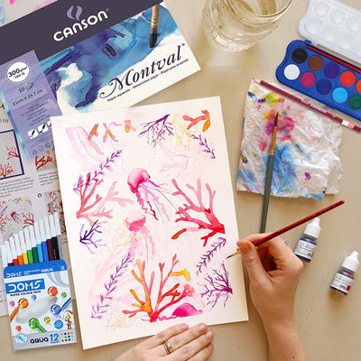 DOMS Art Inspiration Series Aqua Fiesta Art Kit, Multicolour (Model: DM8408)