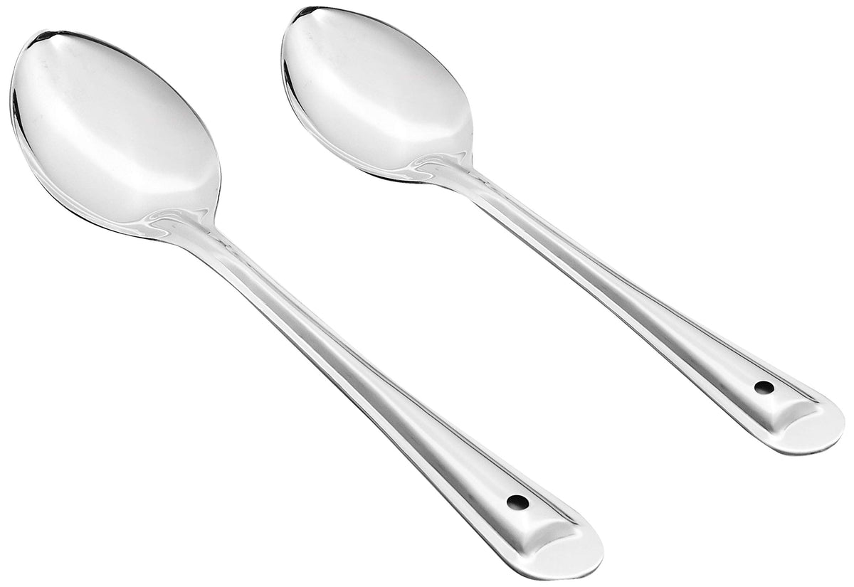 Amazon Brand - Solimo Stainless Steel Basting/Serving Spoon Set (2 pieces),58 centimeter