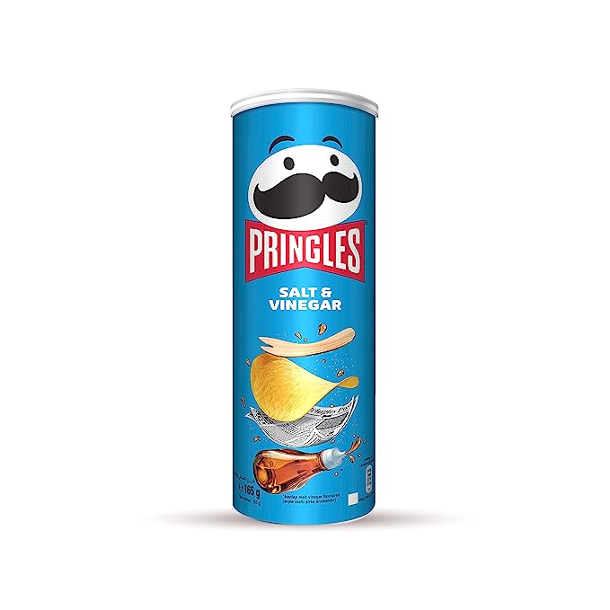 10x Pringles Salt & Vinegar, Pack of 10 - 165 g each