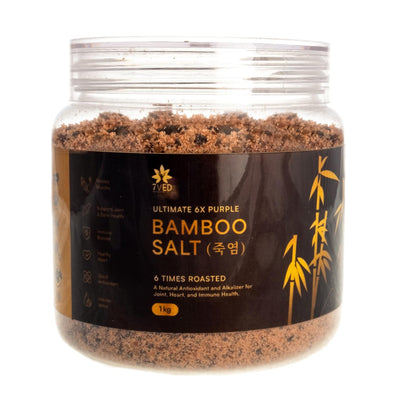 7VED Bamboo Salt, 1kg - Antioxidant, Anti-inflammatory, Supports Joint & Bone Health, Heart Health, Immune Booster, Detoxifier, Alkalizing Effect