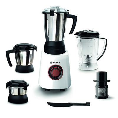 Bosch TrueMixx Bold Mixer Grinder 750 Watt, 4 Jars (White) (Indian Plug)