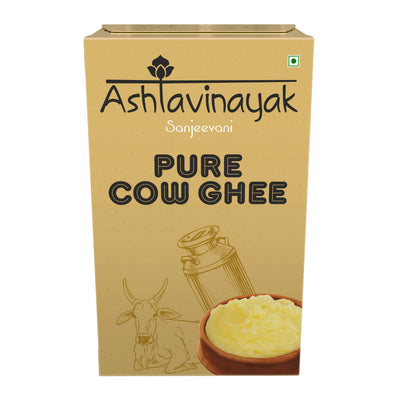 Ashtavinayak Sanjeevani Cow Desi Ghee | Cow Ghee | 100% Natural & Pure | Untouched By Hand | Natural, Aromatic & Healthy | Tamper Proof (900Ml)