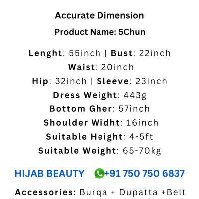 5 Chun Pista Green Burqa For women & Girls