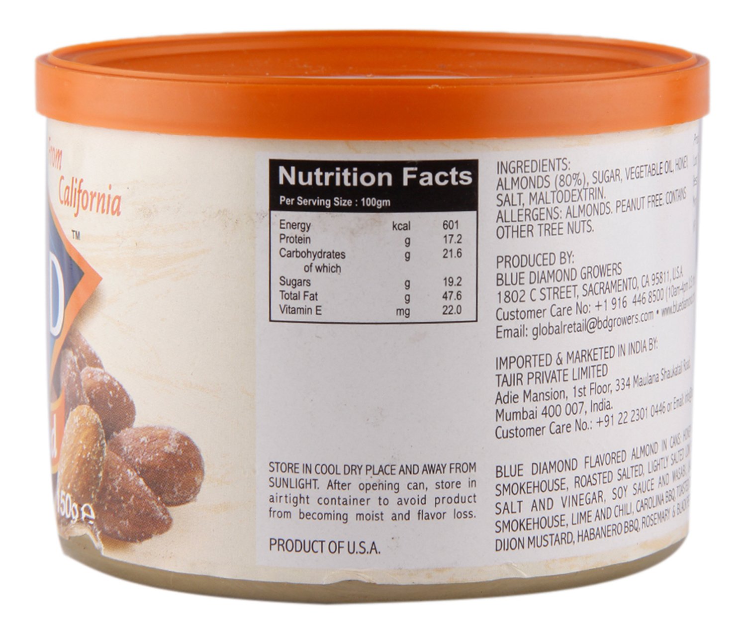 Blue Diamond Almonds, Honey Roasted, 150g