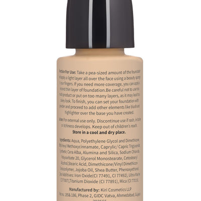 ELIAS Liquid Foundation - 30 ml Water Resistant Lasts Up to 10 Hrs Super Matte Meduim Deep,Warm Undertone Full Coverage Long Wear Illuminating (Warm)