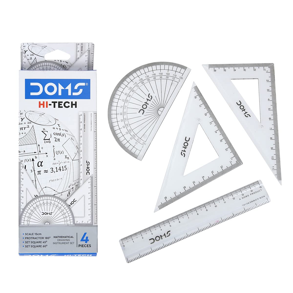 DOMS Stationery Smart Kit | Best for School, College & Office | 47 Assorted Items | Markers, Graphite Pencil, Ball Pen, Compass, Instrument Box | DOMS Stationery | Stationery Items for School & Office