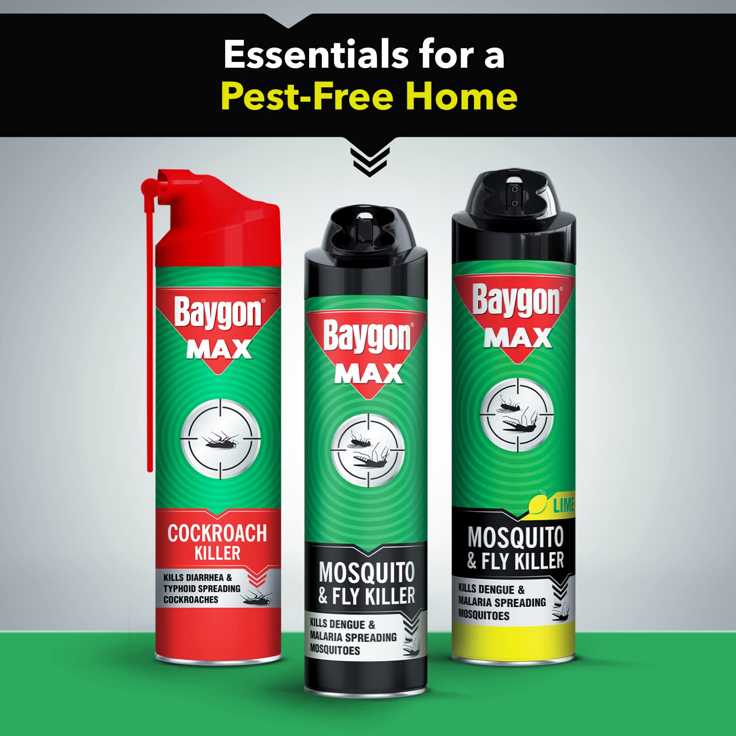 Baygon Mosquito & Fly Killer Spray- 400 ml, Green