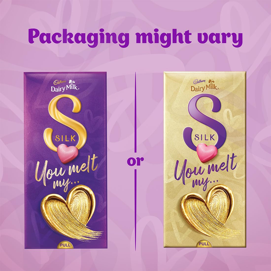 Cadbury Dairy Milk Silk Valentine's Heart Blush Chocolate Bar Gift Pack, 250 g