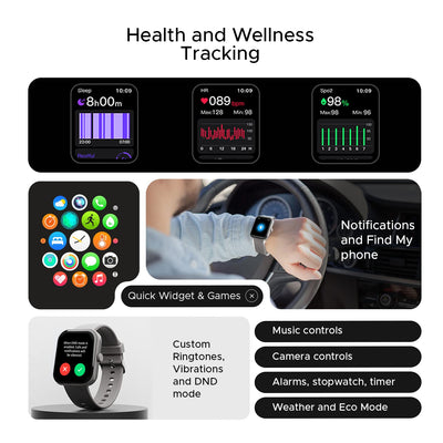 boAt Ultima Call Max Smart Watch with 2" Big HD Display, Advanced BT Calling, 100+ Sports Modes, 10 Days Battery Life, Multiple Watch Faces, IP68, HR & SpO2, Sedentary Alerts(Cool Grey)