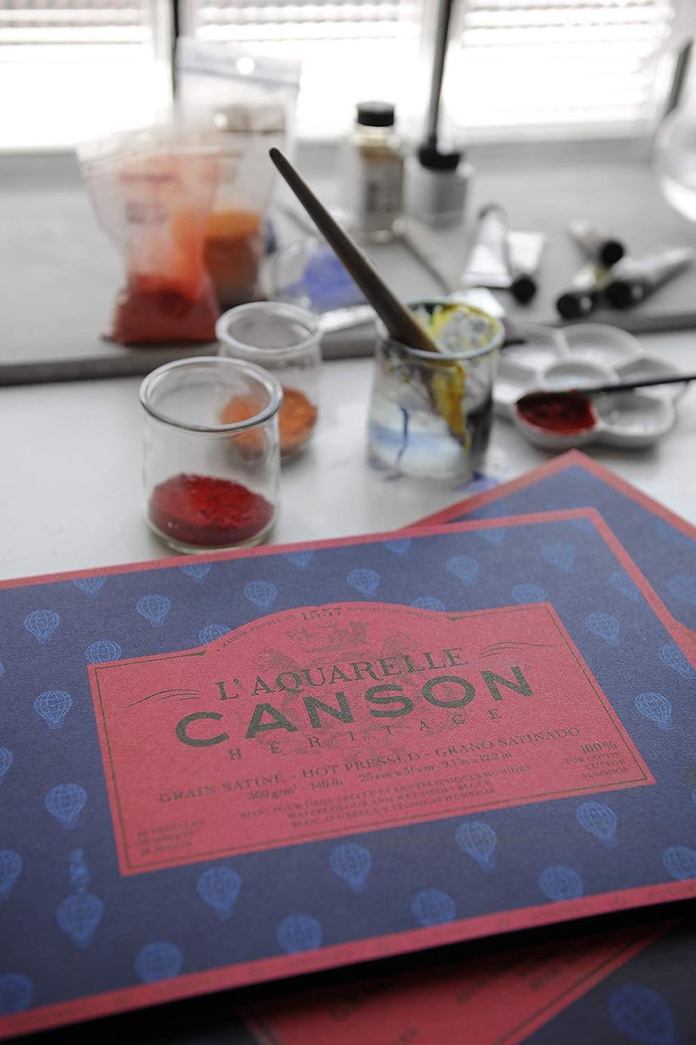 Canson Héritage Cotton 300 GSM Hot Pressed 26 x 36 cm Paper Block(White, 20 Sheets)