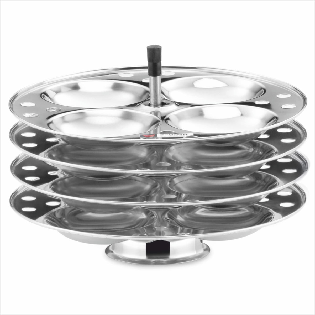 Butterfly Friendly Aluminium Idli Cooker with 4 Stainless Steel Idli Plates