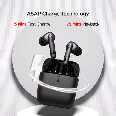 boAt Airdopes 141 Bluetooth Truly Wireless in Ear Headphones  (Bold Black)