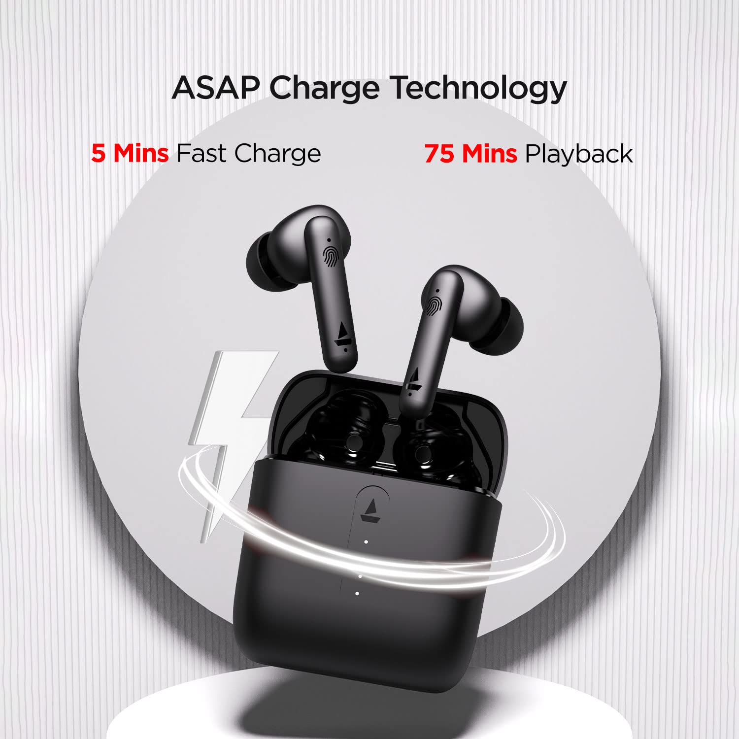 boAt Airdopes 141 Bluetooth Truly Wireless in Ear Headphones  (Bold Black)