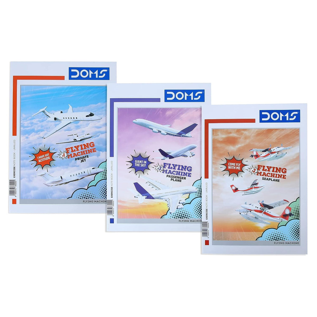 Doms Flying Machine Series Notebook - A4 - Unruled