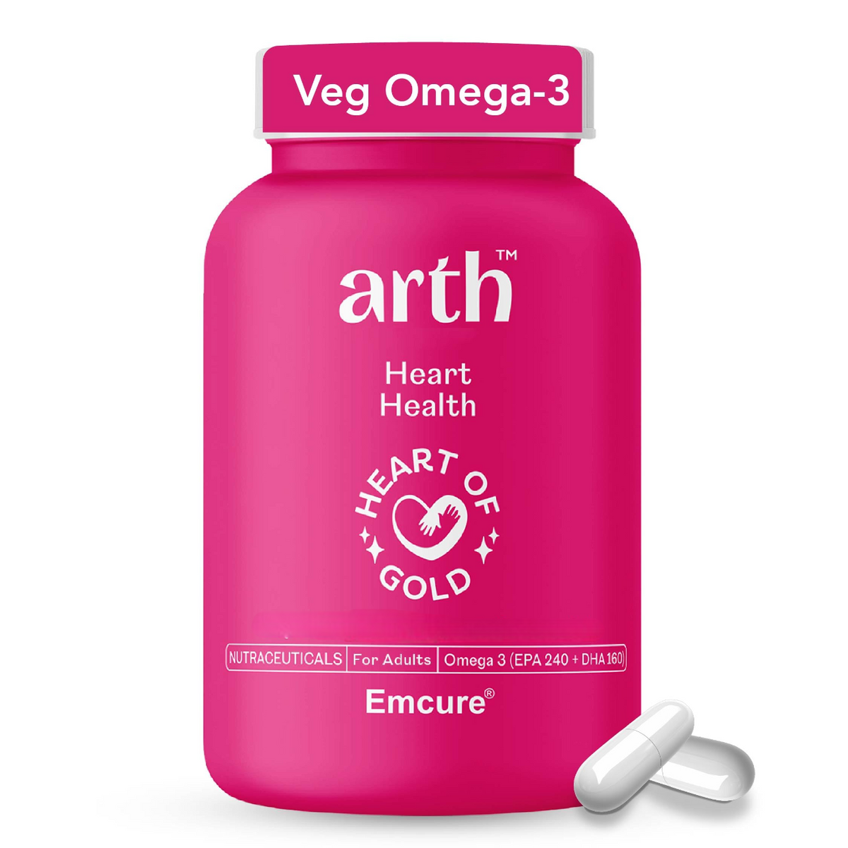 Arth Veg Omega-3 Heart Health Capsules