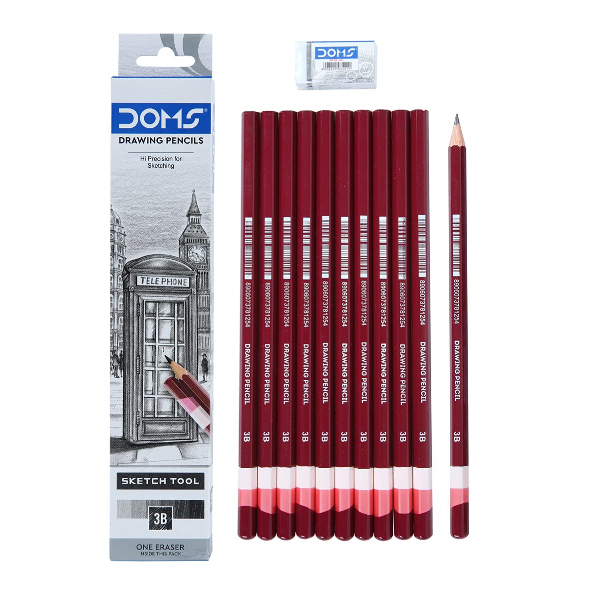 Doms Drawing & Sketching Graphite Pencils - Grade 3B