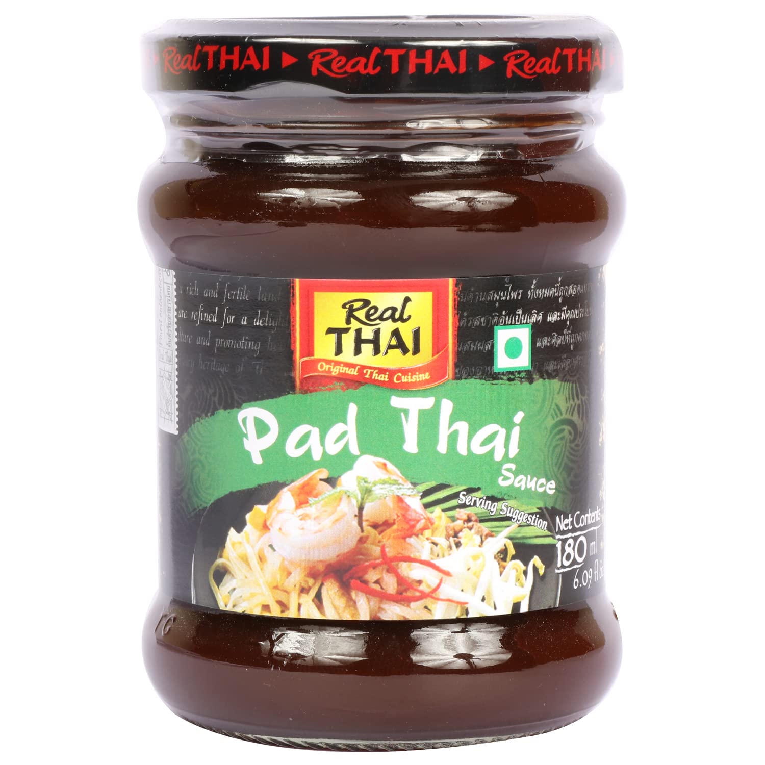 Real THAI Original Thai Cuisine Pad Thai Sauce, 6.08 fl oz ℮ 180 ml