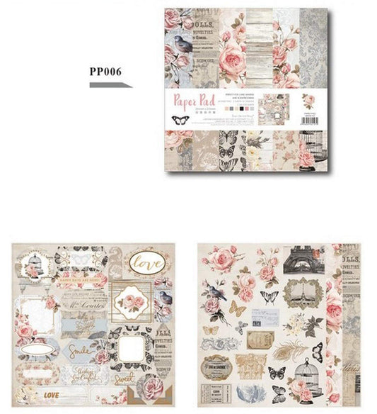 Eno Greeting Pattern Paper Book 10"X10" Design 6